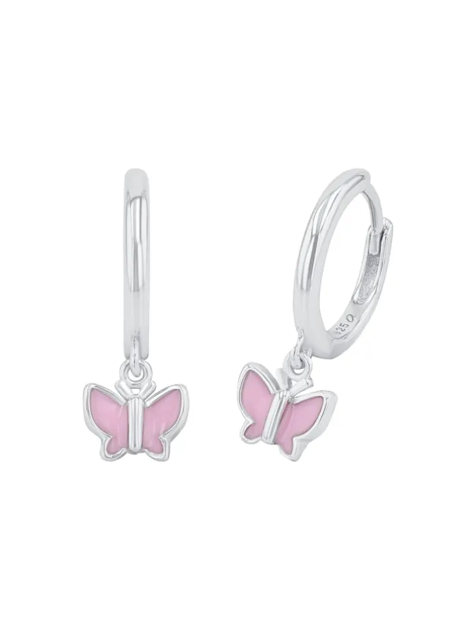 Creolen Silber 925, rhodiniert in Rosa