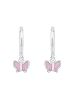 Creolen Silber 925, rhodiniert in Rosa