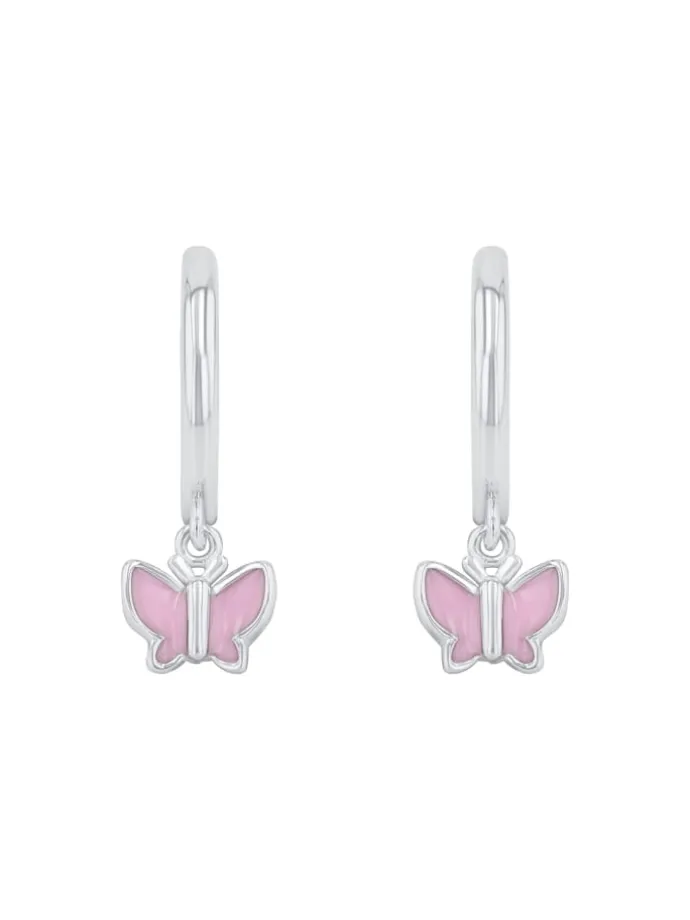 Creolen Silber 925, rhodiniert in Rosa
