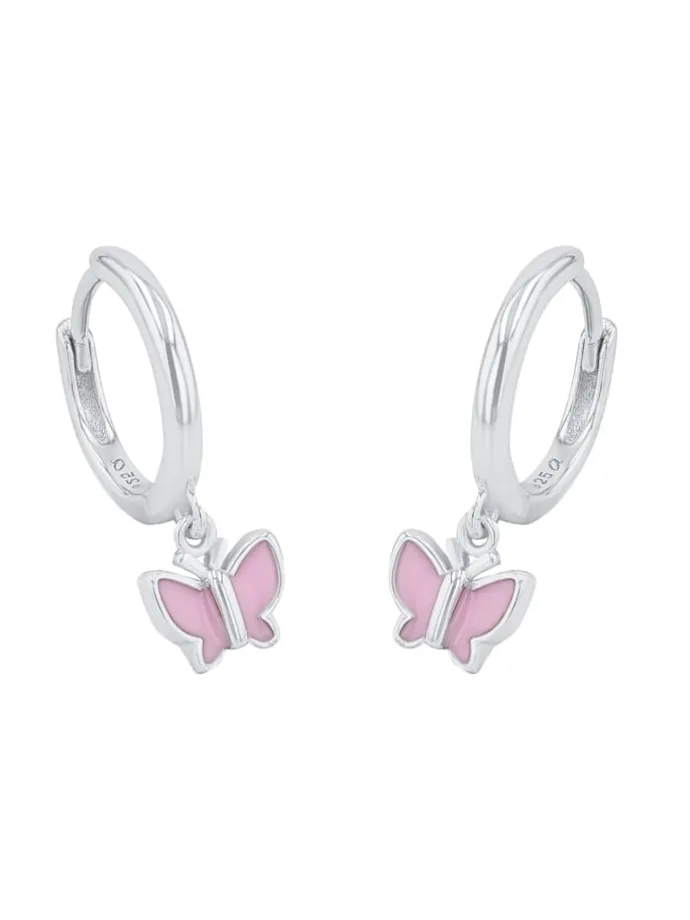 Creolen Silber 925, rhodiniert in Rosa