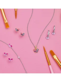 Creolen Silber 925, rhodiniert in Rosa