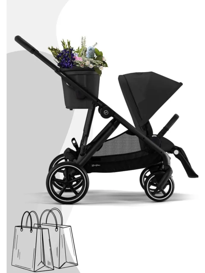 Cybex Gazelle S Kinderwagen - Farbe: Moon Black / Gestell Black