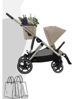 Cybex Gazelle S Kinderwagen - Farbe: Almond Beige / Gestell Taupe