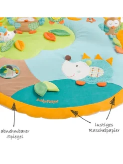 3D Activity-Decke Sleeping Forest in bunt
