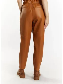 Damen Lederhose in Cognac