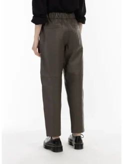 Damen Lederhose in Taupe