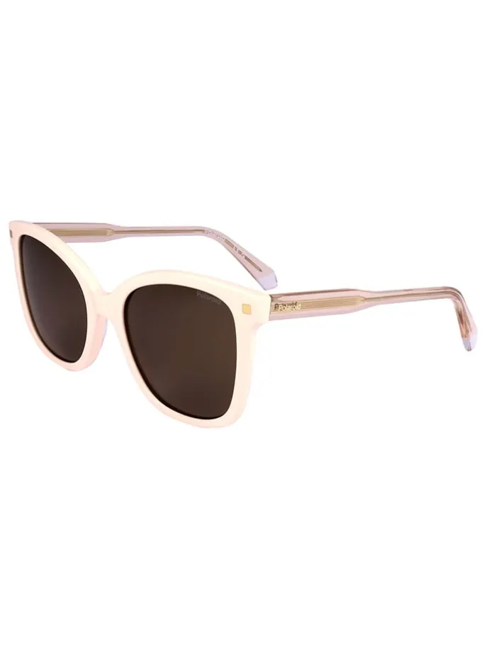 Damen-Sonnenbrille in Beige/ Braun