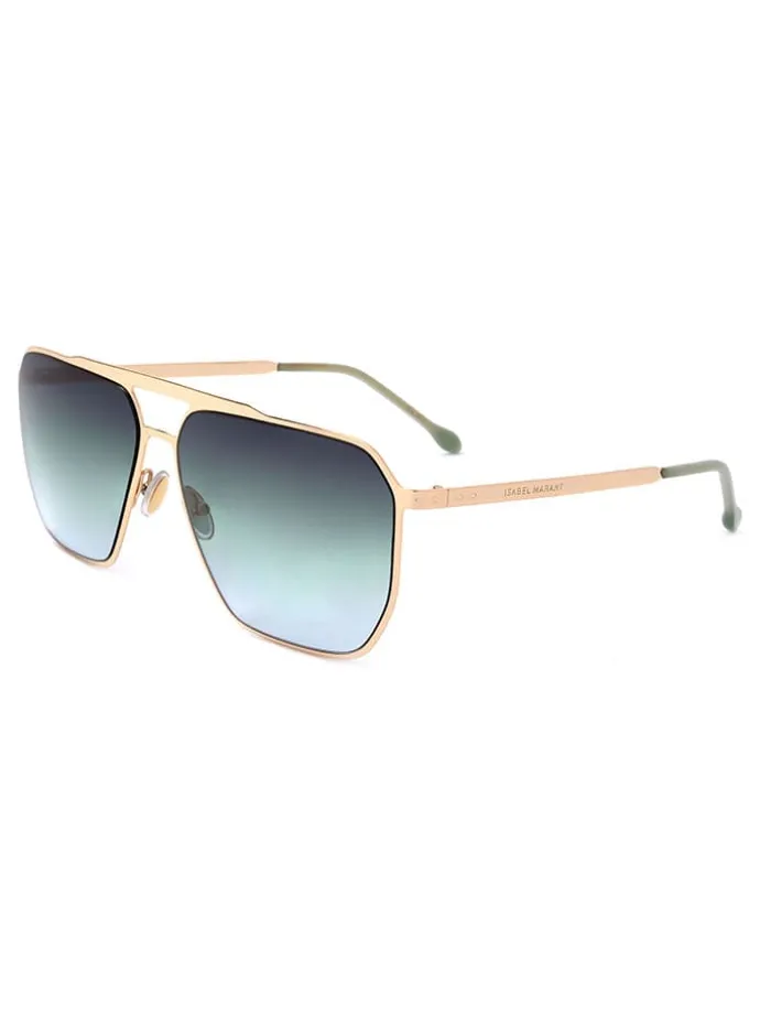 Damen-Sonnenbrille in Blau/ Gold