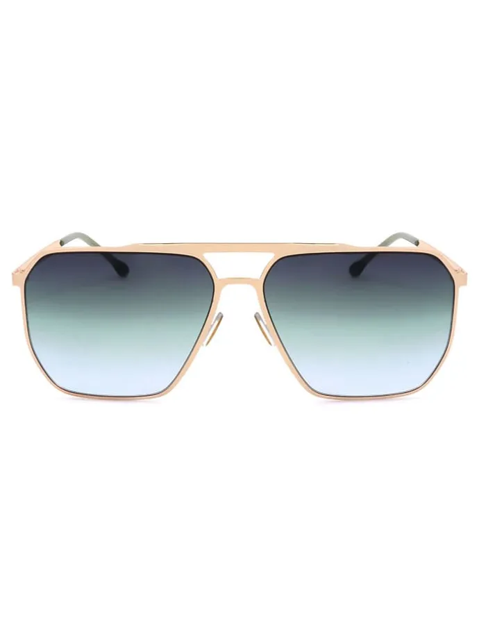 Damen-Sonnenbrille in Blau/ Gold