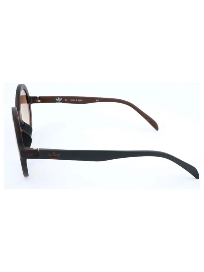 Damen-Sonnenbrille in Dunkelbraun-Gelb/ Hellblau