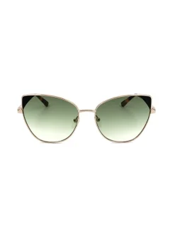 Damen-Sonnenbrille in Gold/ Grün