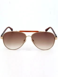Damen-Sonnenbrille in Gold/ Hellbraun