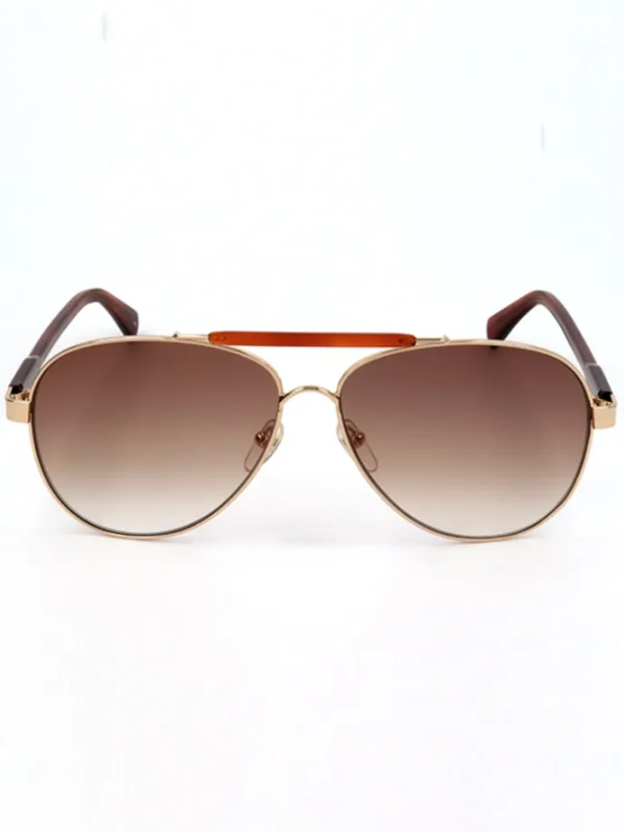 Damen-Sonnenbrille in Gold/ Hellbraun