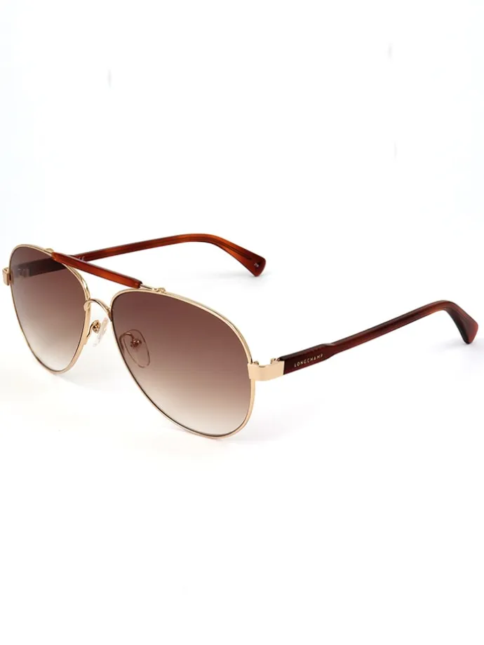 Damen-Sonnenbrille in Gold/ Hellbraun