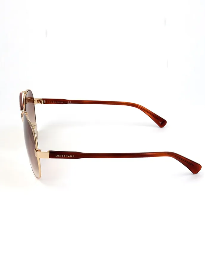 Damen-Sonnenbrille in Gold/ Hellbraun