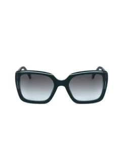 Damen-Sonnenbrille in Grün/ Grau-Hellblau
