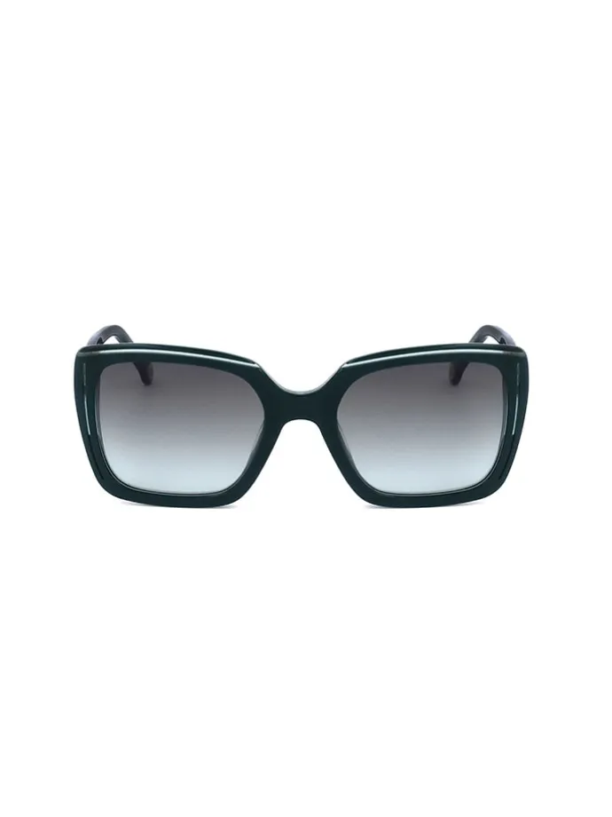 Damen-Sonnenbrille in Grün/ Grau-Hellblau