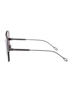 Damen-Sonnenbrille in Silber/ Dunkelrot