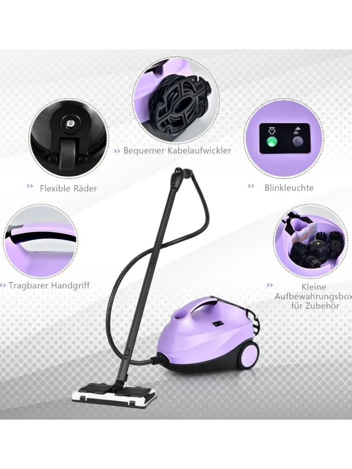 Dampfreiniger 2000W in Lila