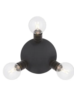 Deckenleuchte in Schwarz - (H)16 x Ø 28 cm