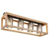 Deckenleuchte ''Pettey'' in Hellbraun - (B)74,5 x (H)20 x (T)22,5 cm