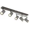 Deckenleuchte "Robby" in Schwarz/ Grau - (B)70 x (H)17 x (T)35 cm