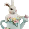 Dekoanhänger "Kaninchen" in Weiß/ Mint - (B)8 x (H)10 x (T)4 cm