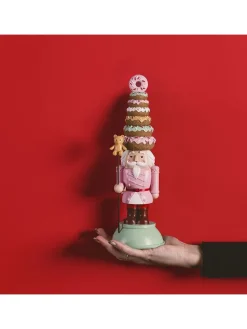 Dekofigur ''Nutcracker'' in Rosa/ Türkis - (L)22 cm