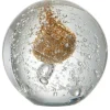Dekoobjekt in Transparent/ Gold - (H)8,5 x Ø 9 cm