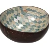 Dekoschale in Braun/ Blau/ Beige - (H)6 x Ø 14 cm