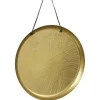 Dekotablett Dekoteller aus Metall magnetisch D: 38,5cm in gold