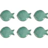 Deko-Teller SEASIDE 6er-Set in Türkis