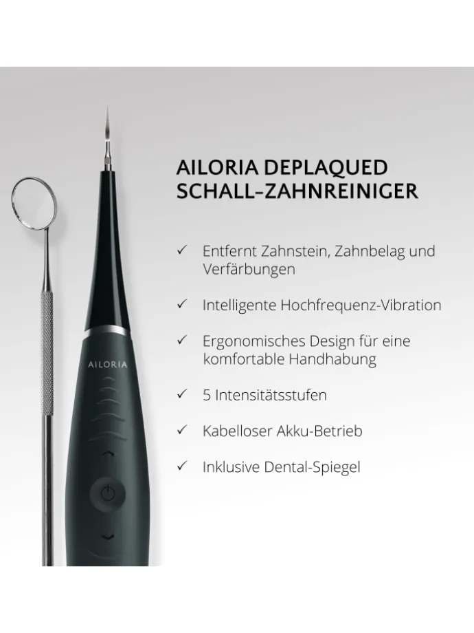 DEPLAQUED Schall-Zahnreiniger in schwarz