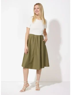 Deux- Piece Kleid in tundra olive