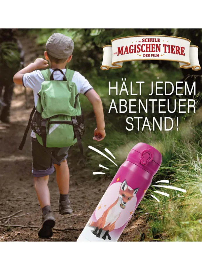 Die Schule der Magischen Tiere Trinkflasche | 380 ml in Beerenrot | Rabbat