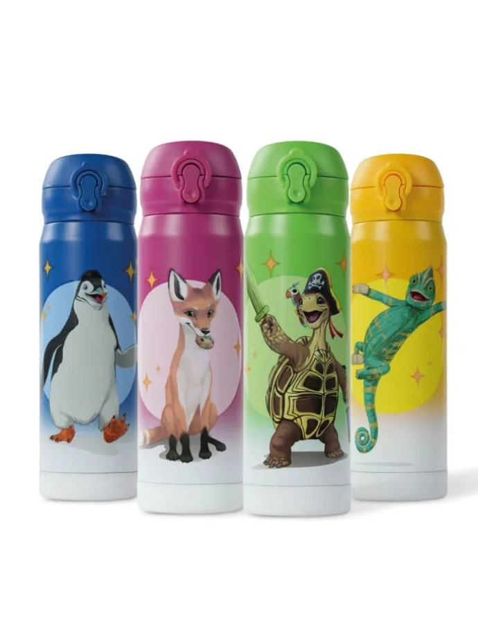Die Schule der Magischen Tiere Trinkflasche | 380 ml in Beerenrot | Rabbat