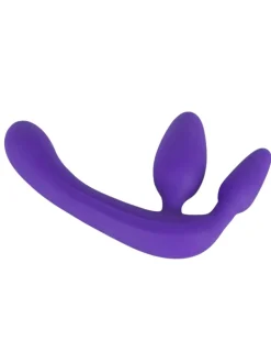 Dildo Strapless Strap-On Triple Teaser in lila