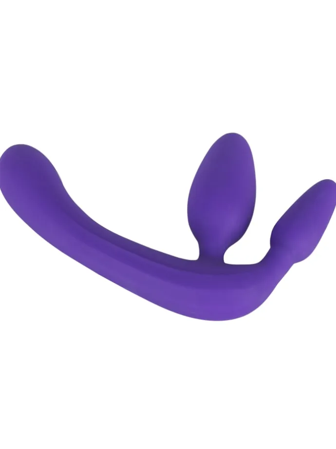 Dildo Strapless Strap-On Triple Teaser in lila