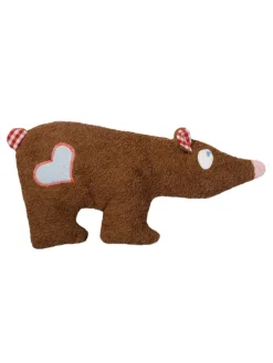 Dinkel-Bio-Wärmekissen, Braunbär, GOTS, Made in Germany, Größe ca. 39 x 18 cm