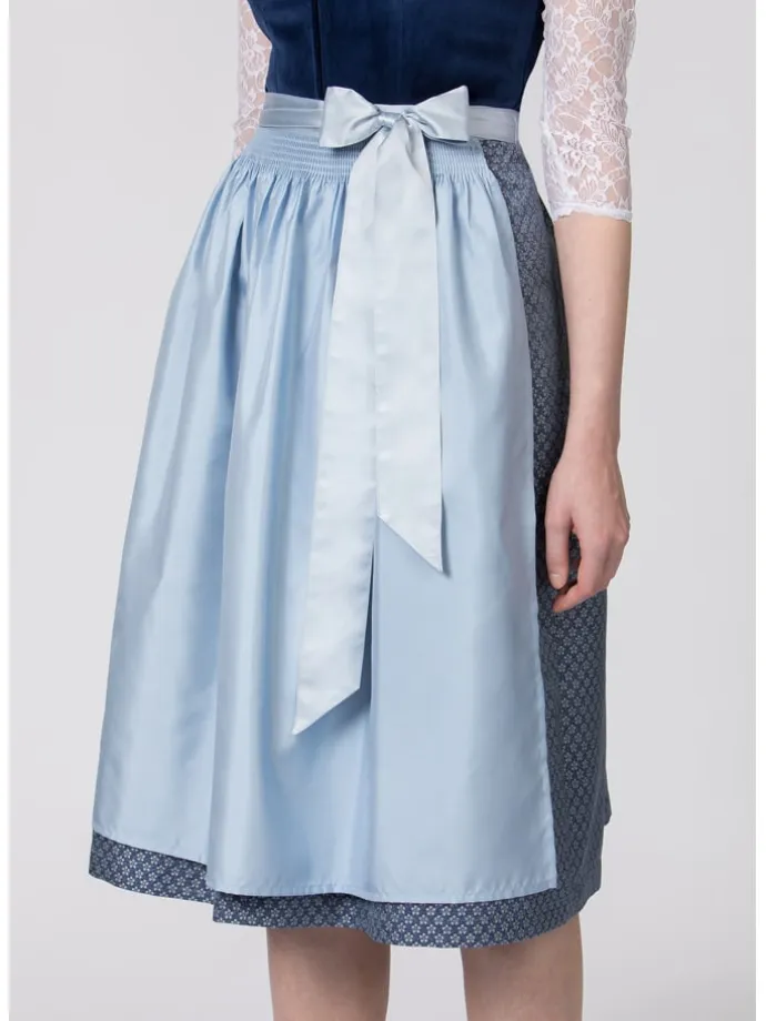 Dirndl "Aida" in Dunkelblau/ Hellblau