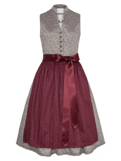 Dirndl ''Alisa'' in Grau/ Bordeaux