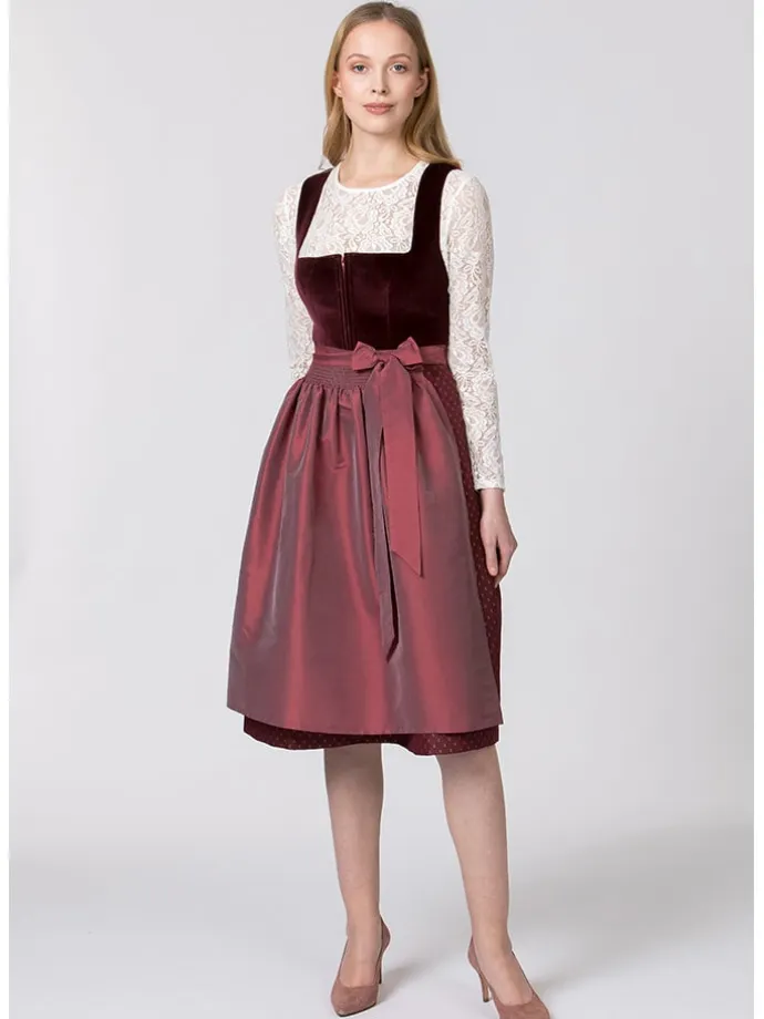 Dirndl "Aurora" in Bordeaux