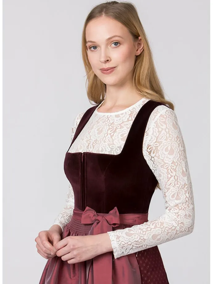 Dirndl "Aurora" in Bordeaux