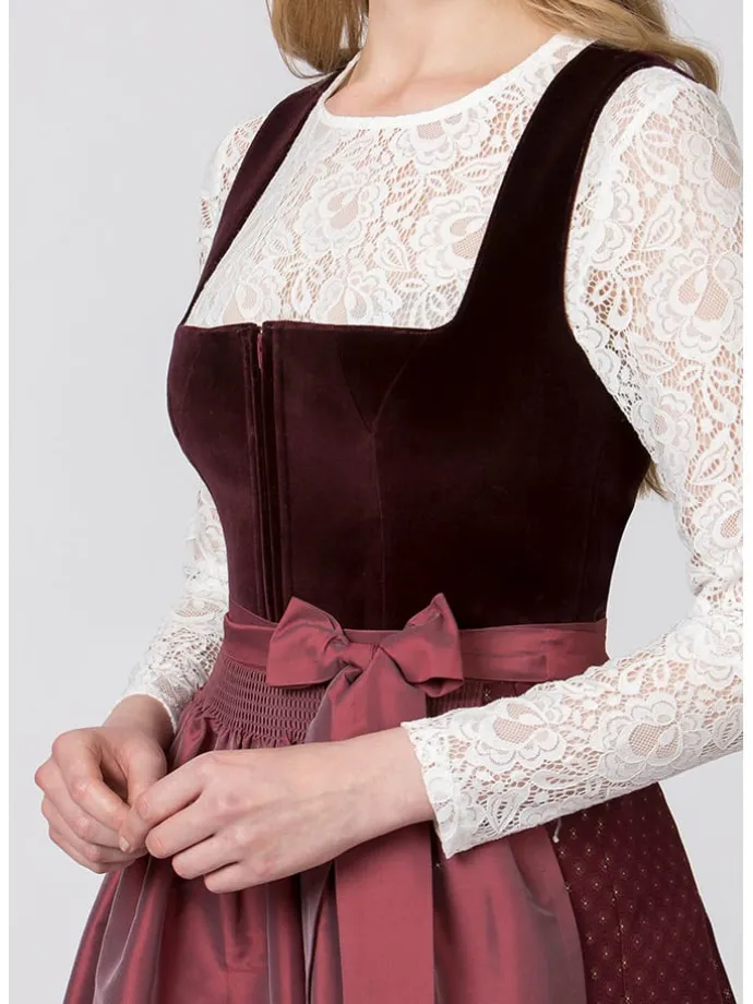 Dirndl "Aurora" in Bordeaux