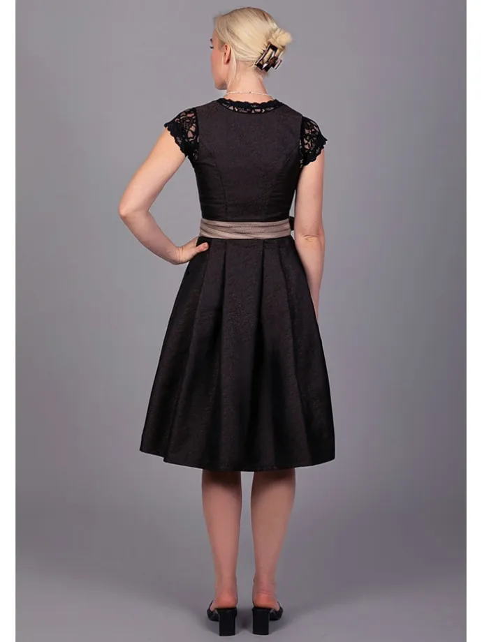 Dirndl "Dorothea" in Schwarz/ Braun