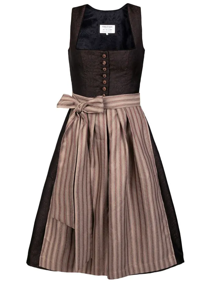Dirndl "Dorothea" in Schwarz/ Braun