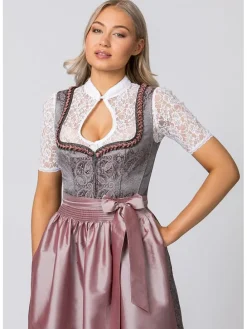 Dirndl ''Emma'' in Grau/ Rosa