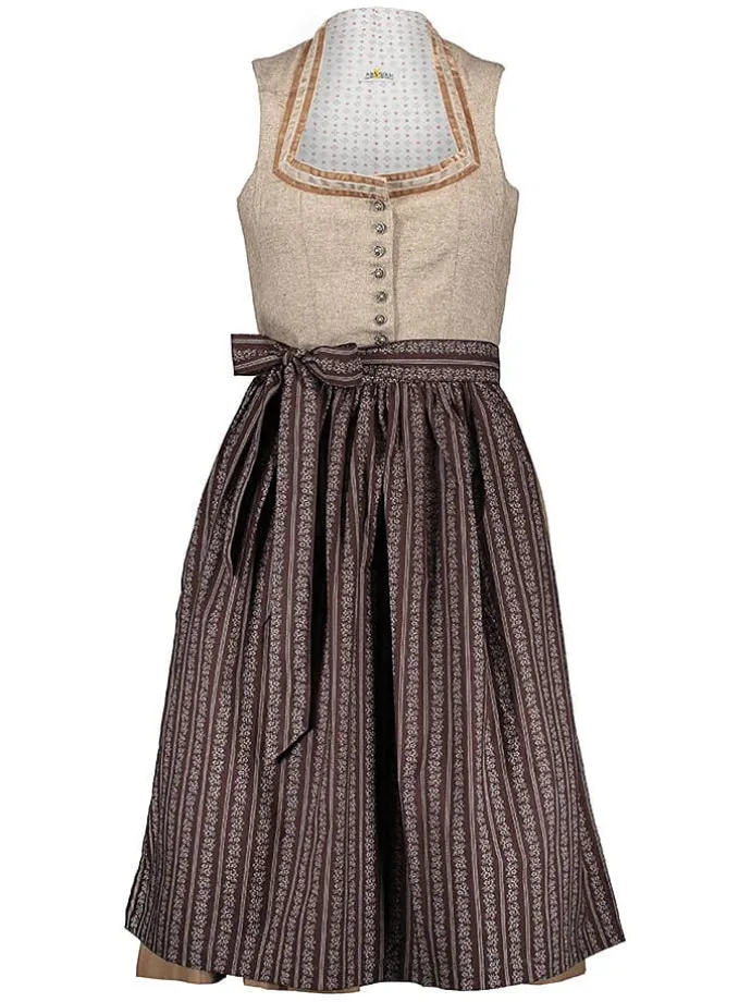 Dirndl in Beige/ Braun