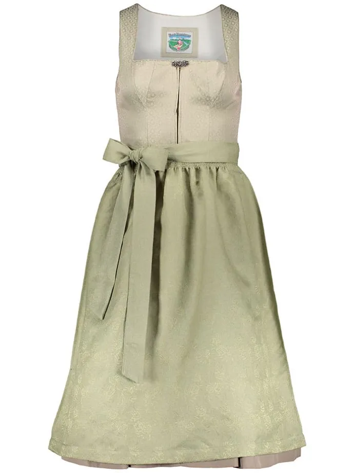 Dirndl in Beige/ Hellgrün