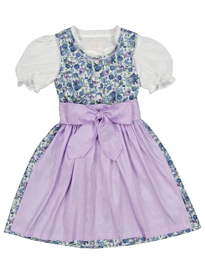 Dirndl in Blau/ Weiß/ Flieder